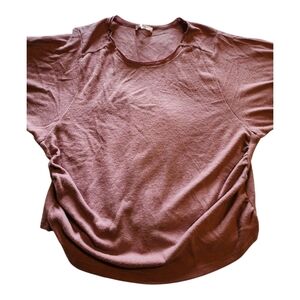 Jorge Perez Mauve Ruched Dolman Sleeve Top Soft Stretchy Casual Blouse 2X